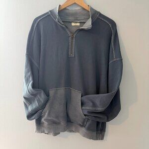 Aerie Quarter Zip Oversized Cropped Sweatshirt Women’s Size Large